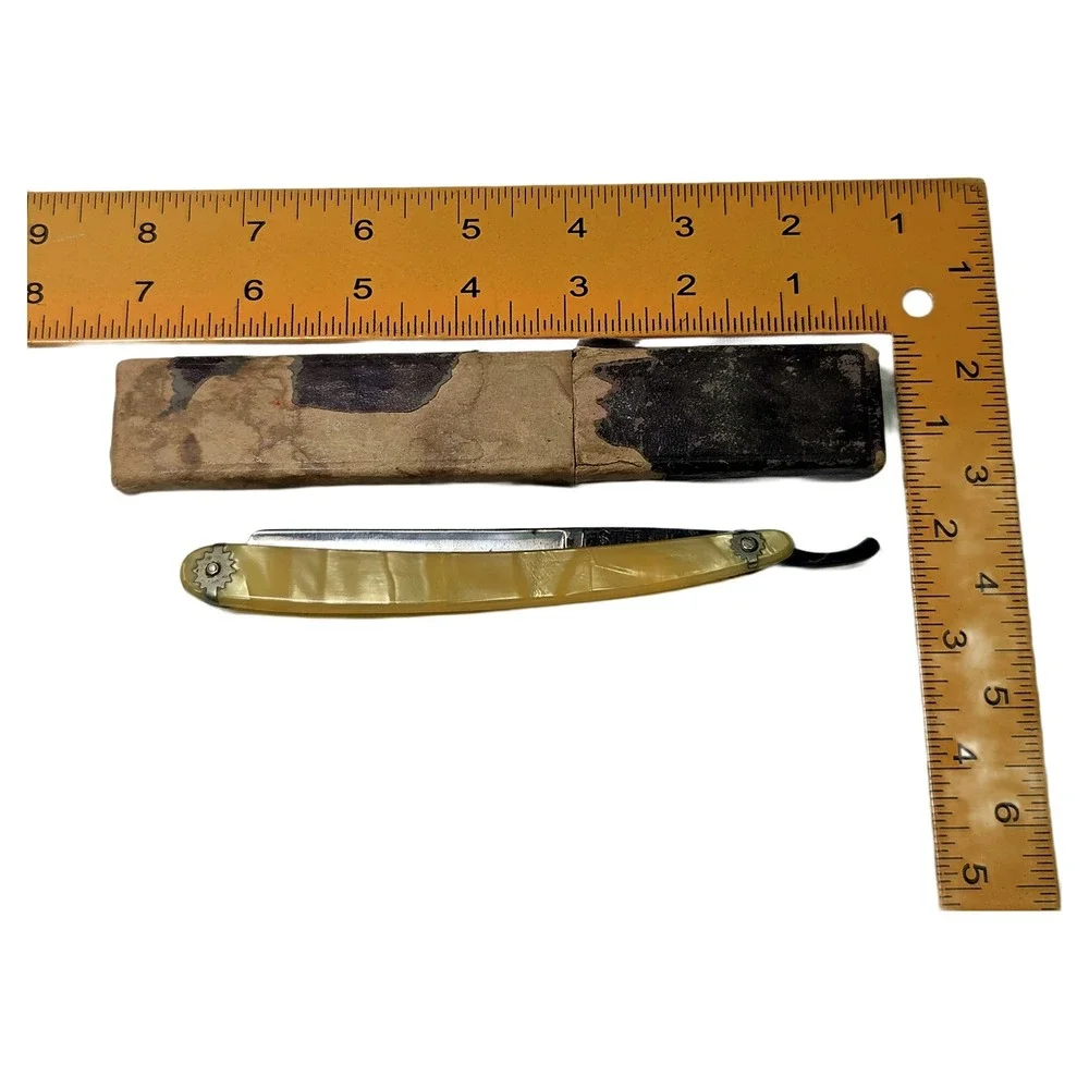 Wester Bros Steel King Solingen Straight Razor Henckels Box Celluloid Germany